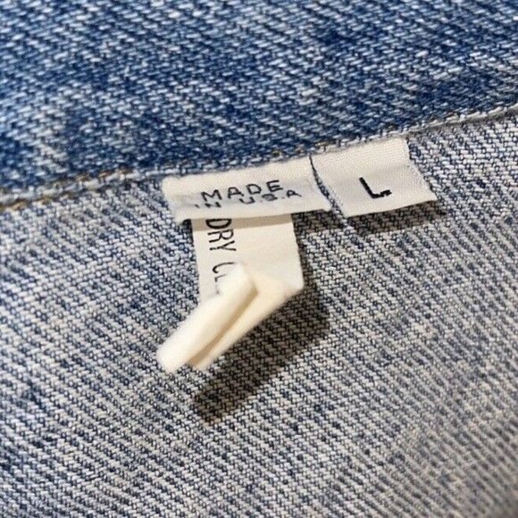 Vintage Unbranded Men's Embroidered "Chicago Hope" 2 Denim Jean Jacket Large L - Picture 10 of 10